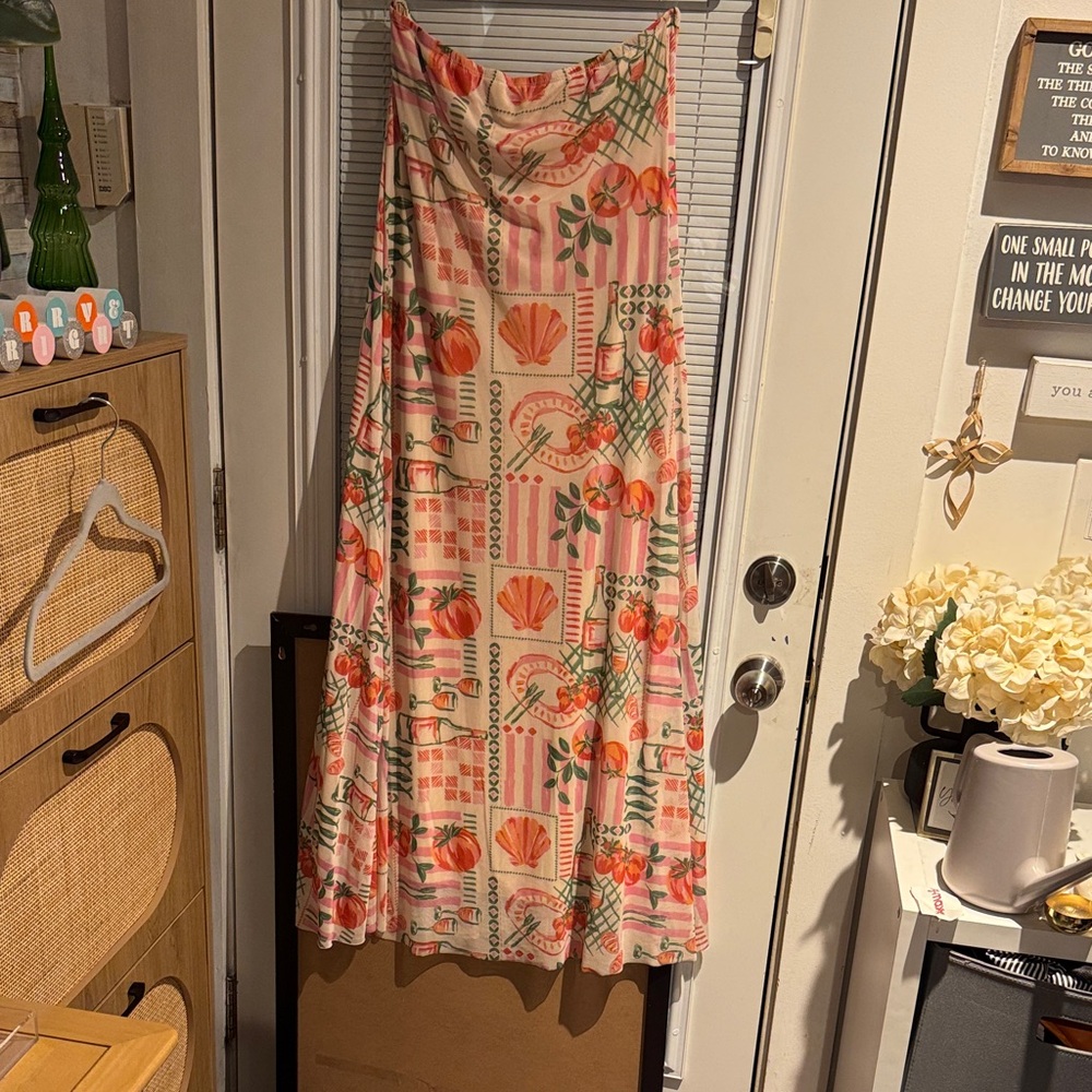 See You Monday Pink and Orange Maxi Dress